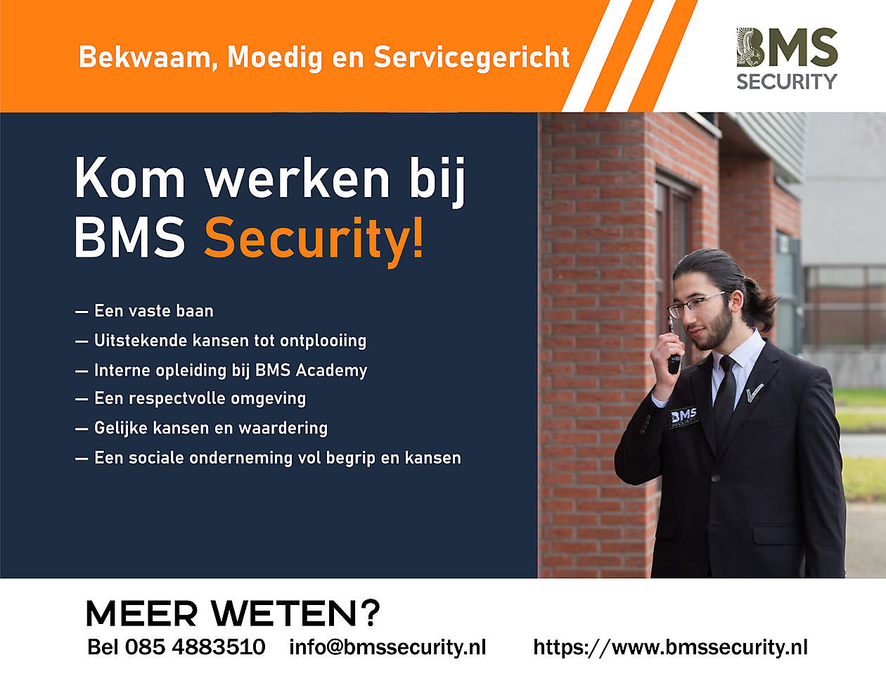 Kom werken bij BMS Security Beveiligingsbedrijf BMS Security